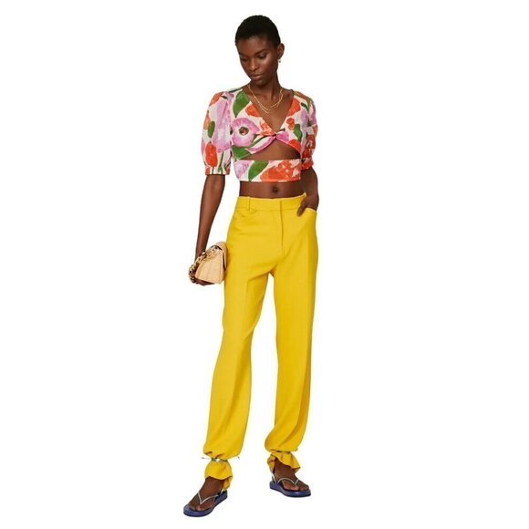 Banjanan Floral Aurora Top in Euphoric Bloom Vivid Large Womens Blouse - Picture 12 of 16